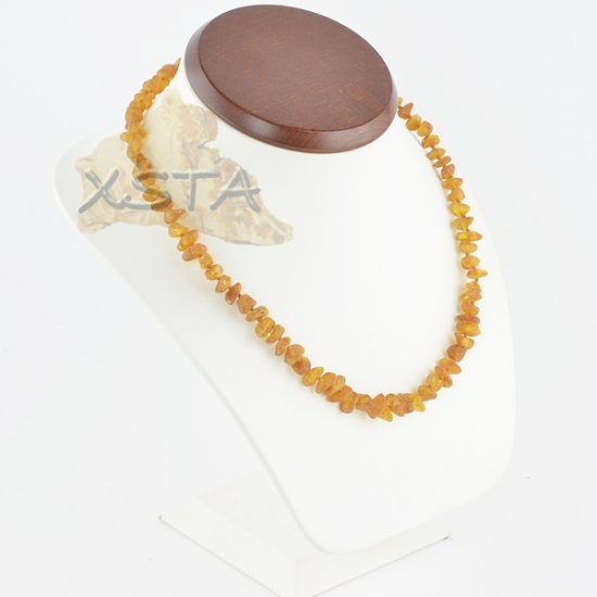 Unpolished amber necklace